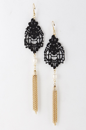 Lacey Hook Earrings With Tassels 6FBH3